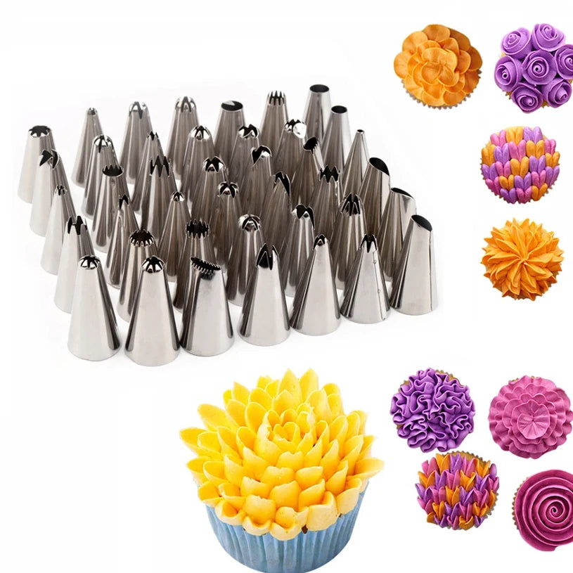 2/3/5/7/12 Pcs/Set Icing Piping Nozzles Set Russian Round Tips Fondant Cake Cream Decorating Pastry Tools - MULTI