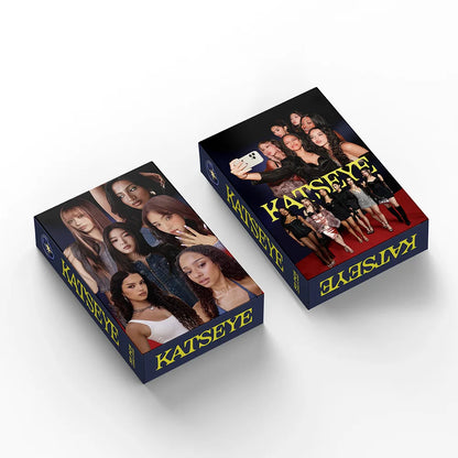55Pcs/Set Kpop Idol KATSEYE New Album BEAUTIFULCHAOS Lomo Cards LARA DANIELA HD Printd Photocards Stickers MANON MEGAN Fans G