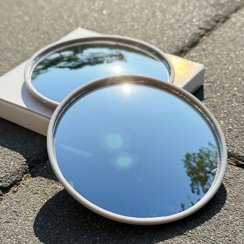 7.5cm/9.5cm Mini Round Mirror Travel Selfie Mirrors Portable Convex Wide-angle Spherical Mirror for IPhone Samsung Vlogging