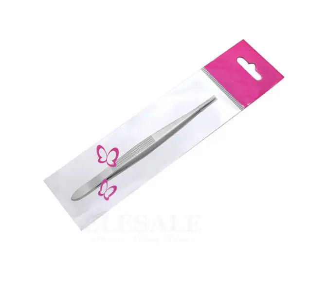 Stainless Steel Tweezers Grip Small Things For Makeup Eyebow Cut First Aid Kits Supplies Hand Craft Phone Repairing - Pointed