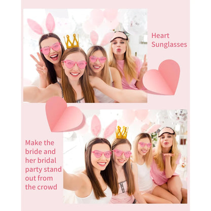 10 pcs Heart-Shaped Glasses Party Favors, Plastic Novelty Eyewear, for Weddings, Birthdays, Anniversaries, Bachelor Parties