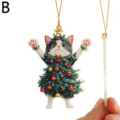 Christmas Decoration Animal Cats Playful Hanging Decoration Realistic Vibrant Cute Colorful Party Supplies Home Decor Kids Gi