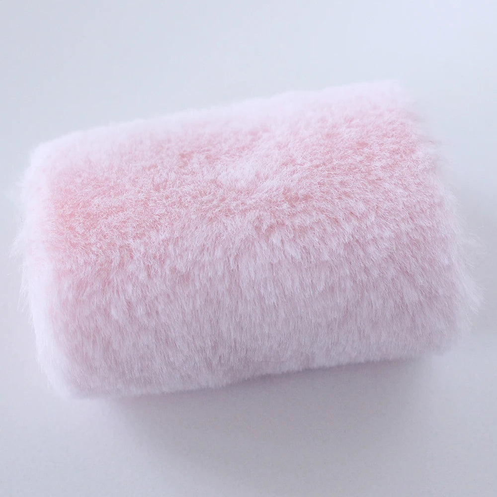 DIY 5MM Plush Fabric Encryption Thickening fabric solid Solf Atrtificial Fur Patchwork bags Doll clothing Decoration material
