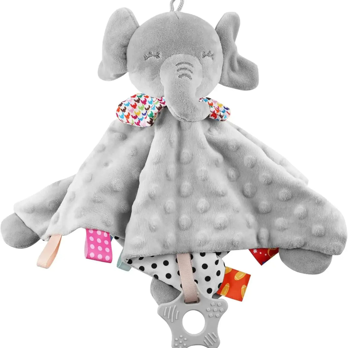 Elephant Baby Comforter Blanket Soft Appease Towel Baby Rattle Animals Toys Soothe Reassure Sleeping Towel Lathe HangingToddl
