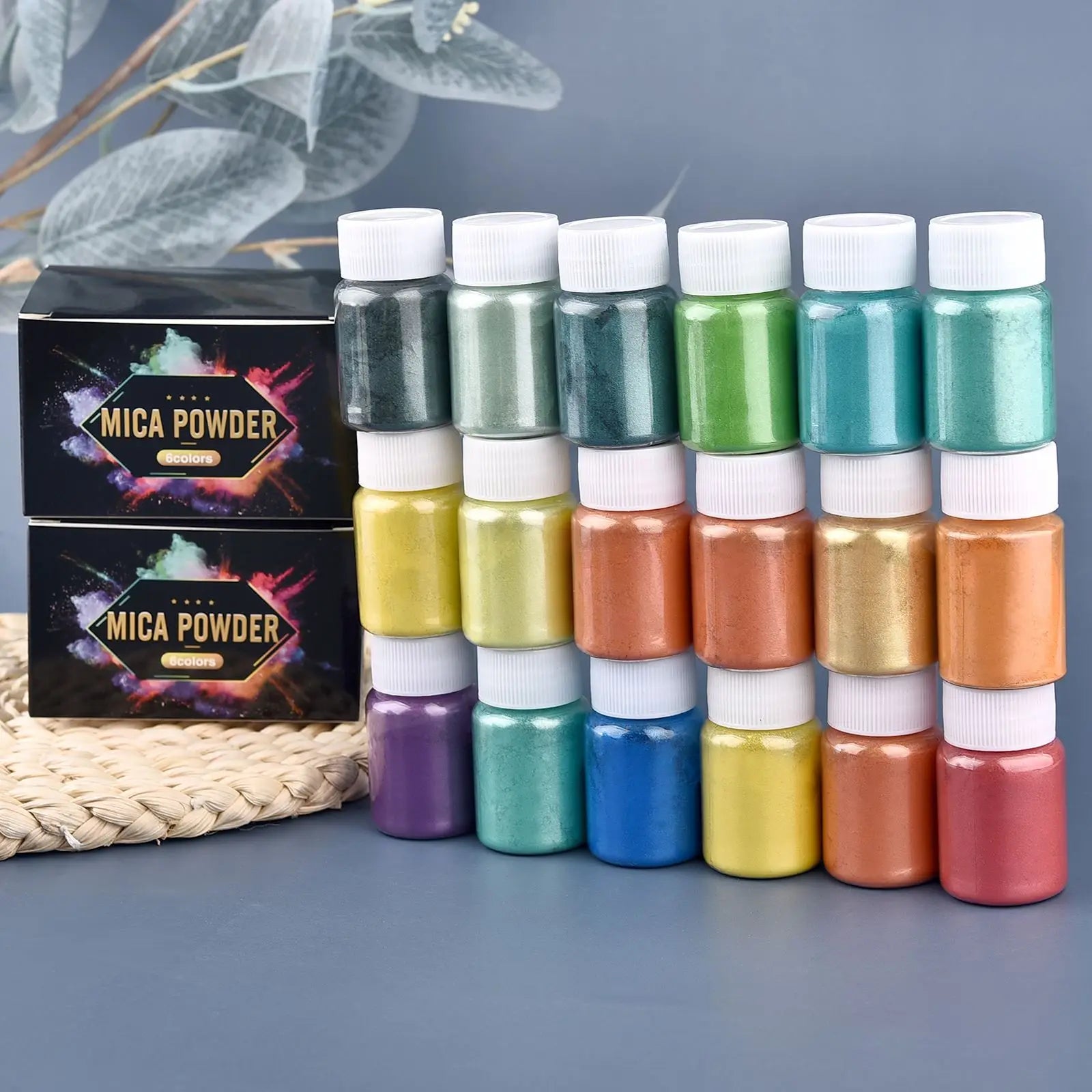 6 Colors/Set Pearl Powder Pigment DIY Epoxy Resin Mold Colorant Dye Mineral Powder Epoxy Resin Dye Pearl Pigment Glitter Craf
