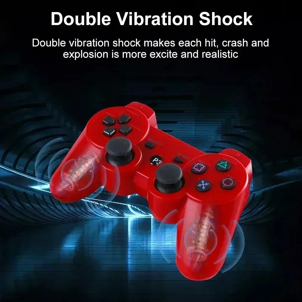 Bluetooth PS3 wireless gamepad gamepad vibration neutral wireless environmental protection ABS material snowflake button Perf
