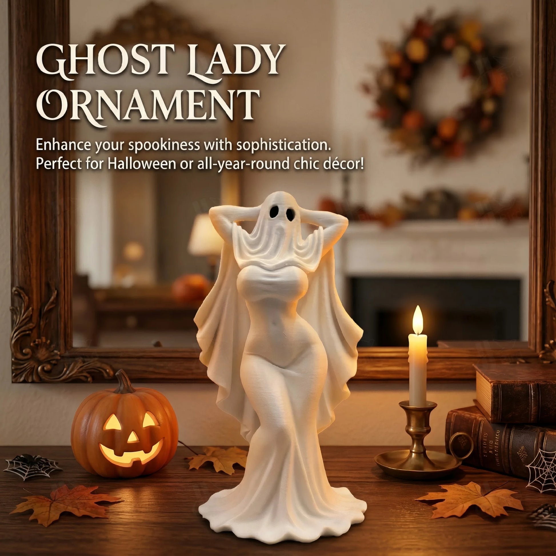 Ghost Girl Ornament, Gothic Style, Collectible Figurine, Home Desk Decoration, Creative Sculpture