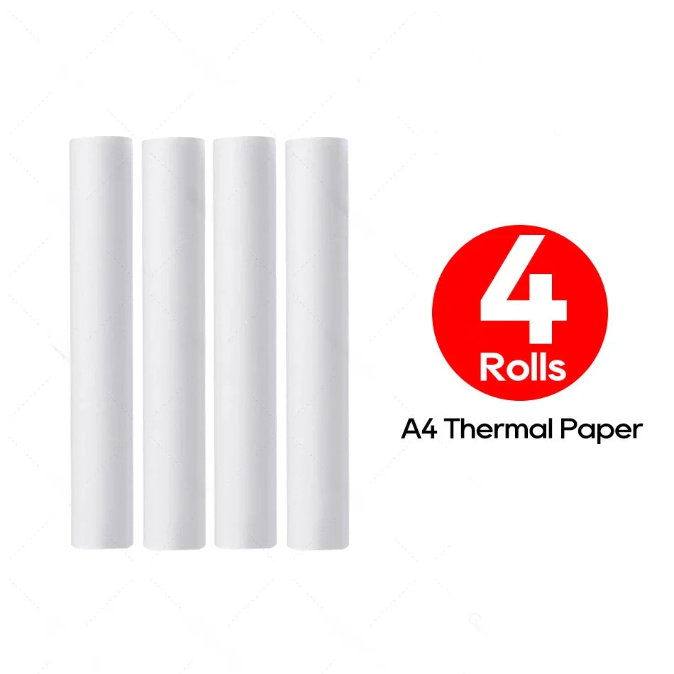 A4 Thermal Paper 21x29.7cm Quick-Dry Glossy & Clear Print Portable Printer Durable Quality Portable Printing Paper Thermal Pa