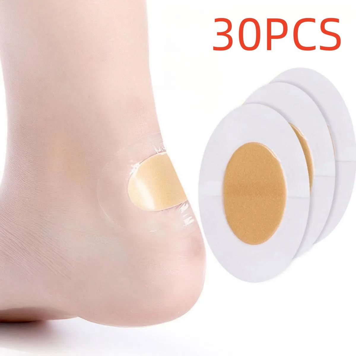 20/30pcs Gel Grip Heel Protector Adhesive Foot Patches Blister Pads Heel Liner Shoes Stickers Plaster Foot Care Cushion - WHI