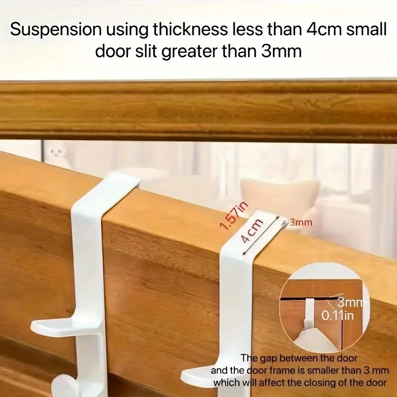 1/3pcs Bedroom Door Hanger Clothes Hanging Rack Over The Door Plastic Home Storage Organization Purse Holder For Bags Rails