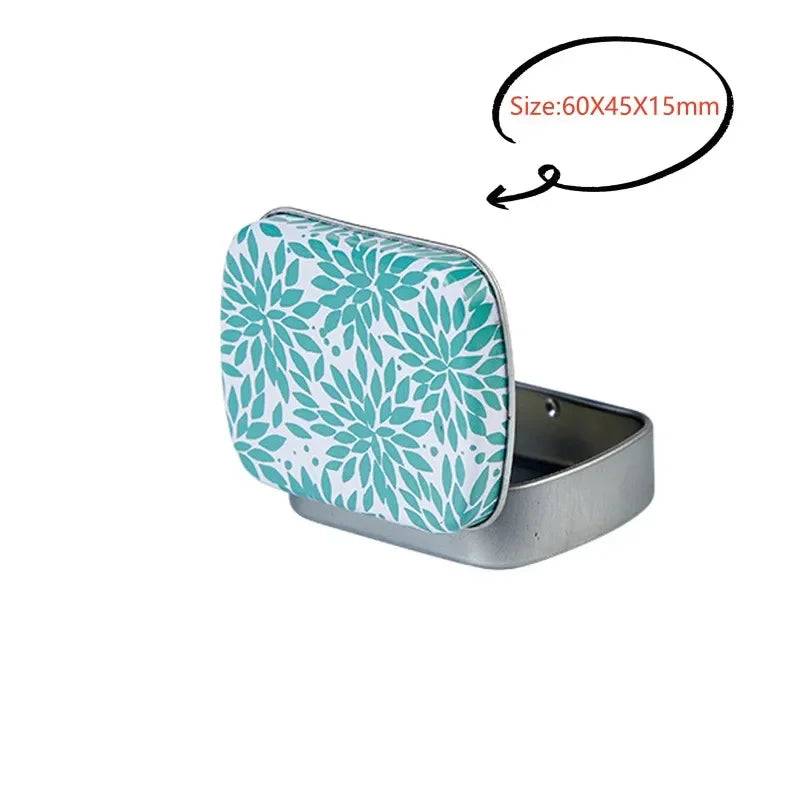New Square Tin Storage Boxes Small Metal Storage Box Silver Jewelry Keys Coins Metal Box Tin Wedding Candy Storage Tin Can - 