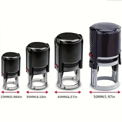 Custom Self-Inking Stamp 25/30/40/50mm Round LOGO Design Personalized Text Press-type Inking Stamp for Wedding Invitation Env