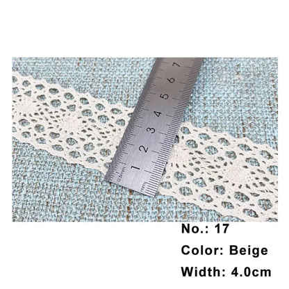 Lace Trim, Vintage Scalloped Cotton, 2 Yards Or 5 Yards, For Sewing, Scrapbooking, Diy Crafts - 17 Begie / 5Yards