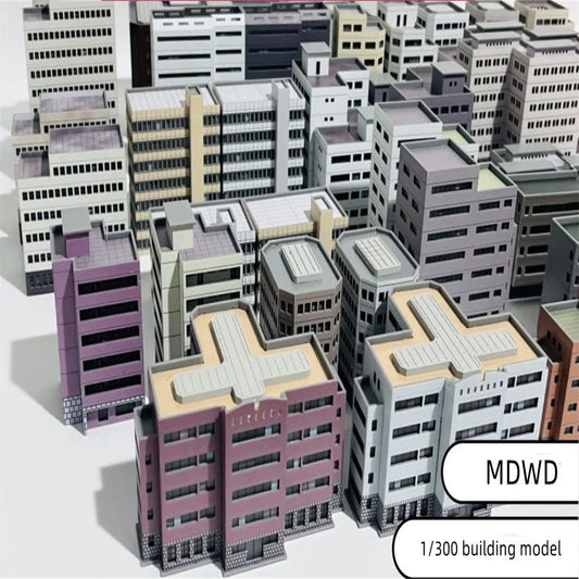 Architecture 1:300 ABS Building Scene Plastic Assembly Model Train Layout Design Materials