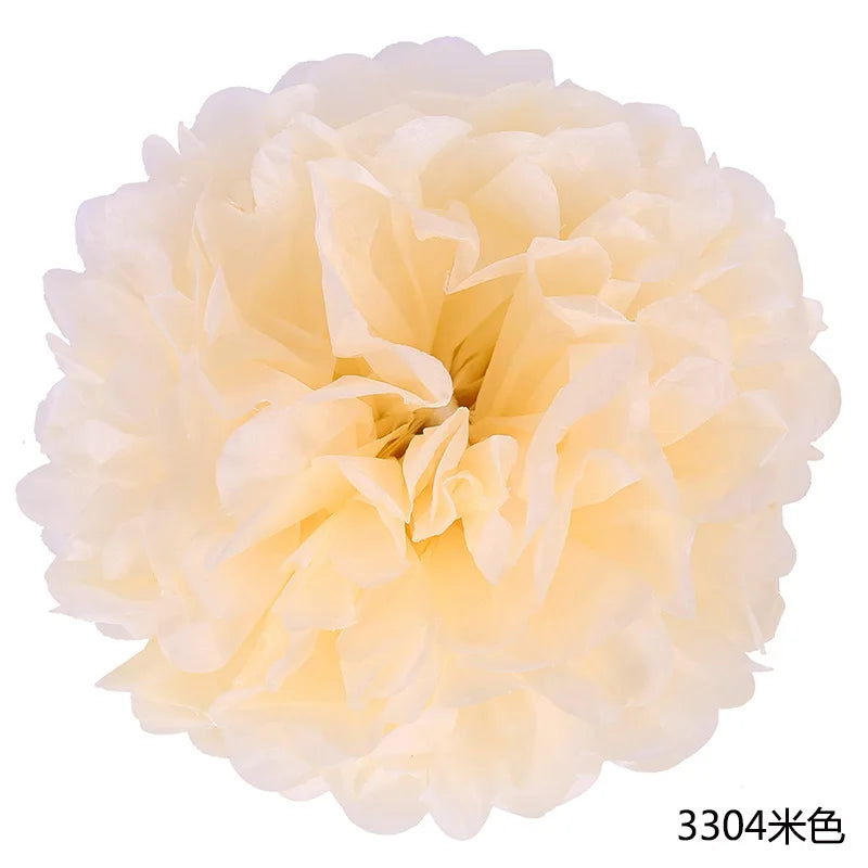 5pcs Wedding Decorative Paper Pompoms Pom Poms Flower Ball Party Home Decor Tissue Baby Shower Birthday Christmas DIY Decorat
