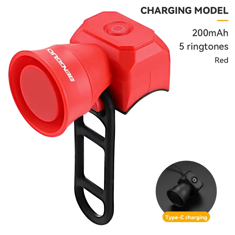 IP4X Waterproof Bicycle Mountain Bike Horn 120 db Battery/Charging Bike Bell Children's Scooter Baby Stroller Balance Car Hor