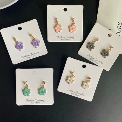 Korean Fashion Choker Necklace for Women Girl Colorful Flower Design Pendant Necklace Cute Romantic Neck Jewelry