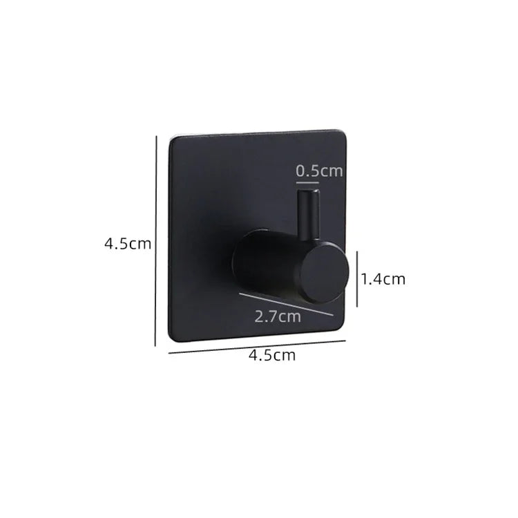 Stainless Steel 3M Self Adhesive Hooks Sticky Wall Door Hook Robe Tea Towel Rustproof Towel Rack, Clothes Coat Hanger - wngg-