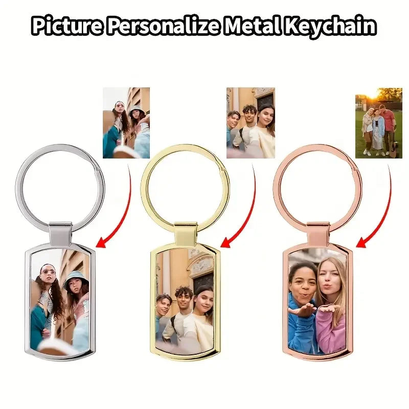 Personalised Photo Keyring, Personalised Sublimation Print Picture, DIY Picture Keyring