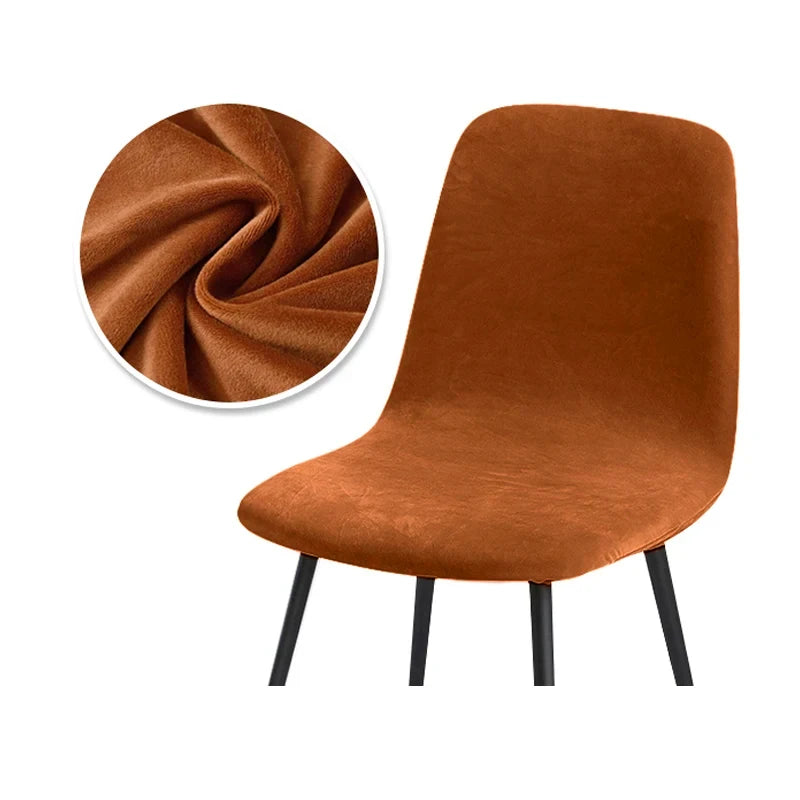 Higher Quality Velvet Chair Cover 1/2/4/6 pcs Stretchable Chair Cover For Dining Room 2 Type of Fabrics Chair Slipcover For H