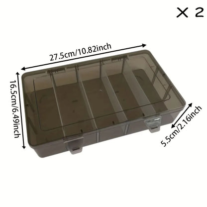 Hardware Tool Storage Box, 5-Compartment Transparent Tool Organizer Box, Screw and Accessory Sorting Box, Household Screw and