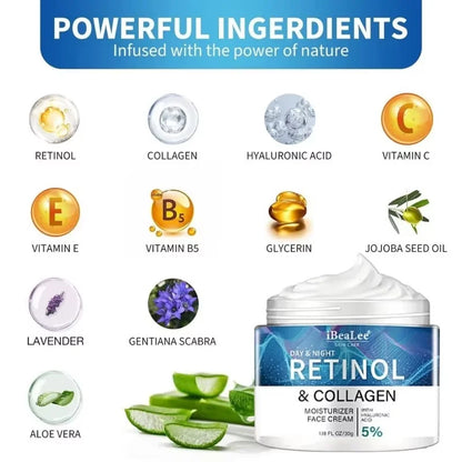 Retinol Anti-wrinkle Cream For Men Collagen Anti-Aging Removal Face Neck Wrinkle Efficient Moisturizing Firming Korean Skin C