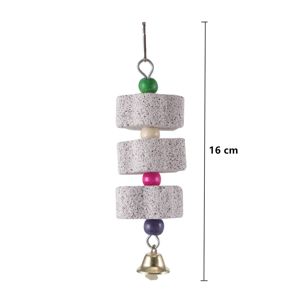 Stone Mineral for Ornament Parrot Pet Supplies Bird Cage Toy Grinding Stone Flower Shape Chew Bite Hang Style Parakeet Toy 1P