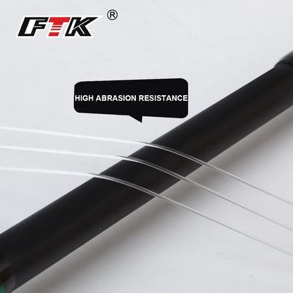 FTK 100m 4.13-34.32LB Fluorocarbon Fishing Lure Line Carbon Fiber Leader Fly Fishing Line Super Soft Line Pesca