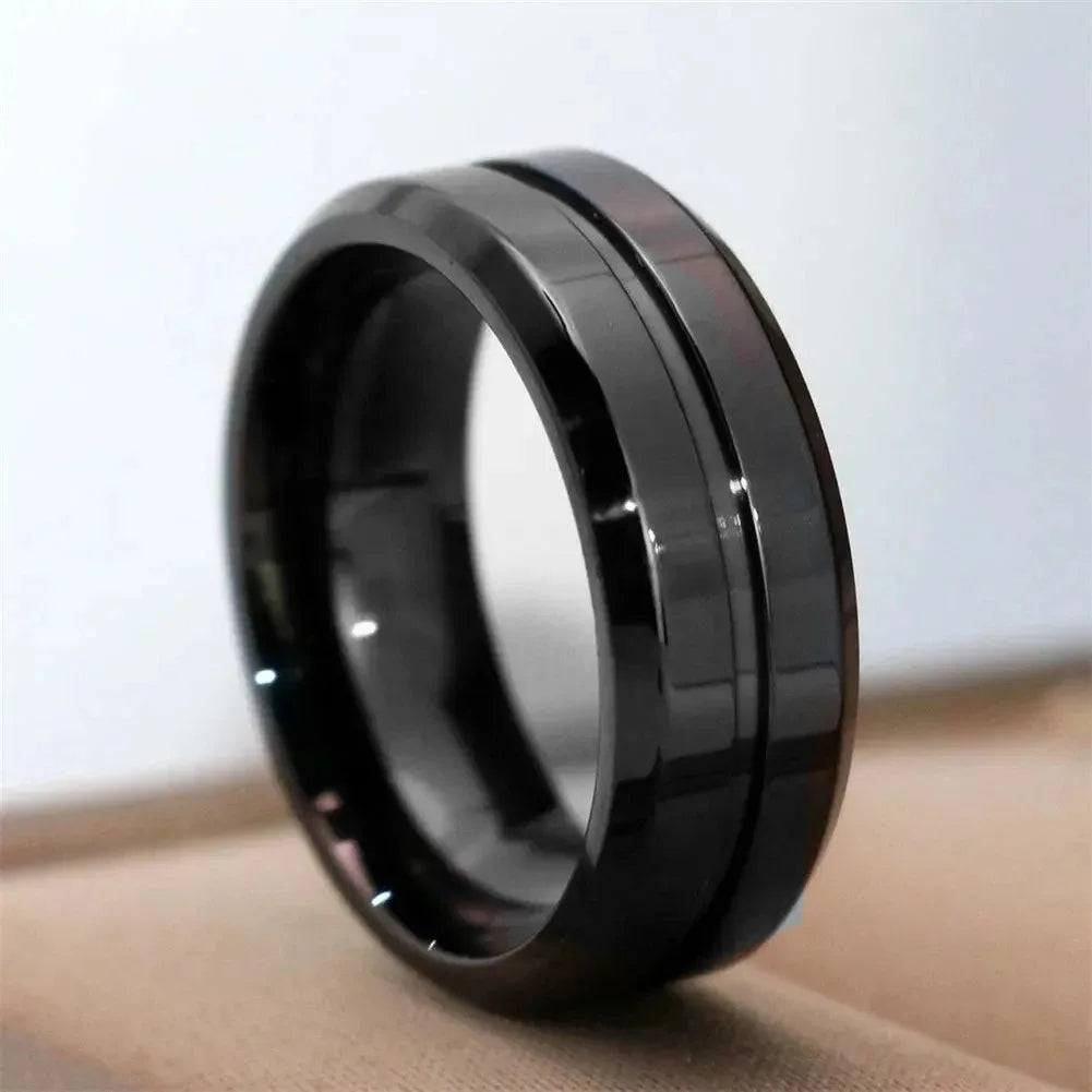 Charm Couple Rings Romantic Women Red Rhinestones Rings Set Trendy Men Stainless Steel Celtic Dragon Rings Wedding Band Jewel