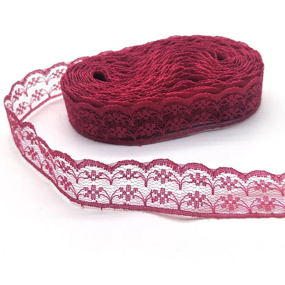 10 Yards High Quality Beautiful White Lace Ribbon Tape 22MM Lace Trim DIY Embroidered For Sewing Decoration African Lace Fabr