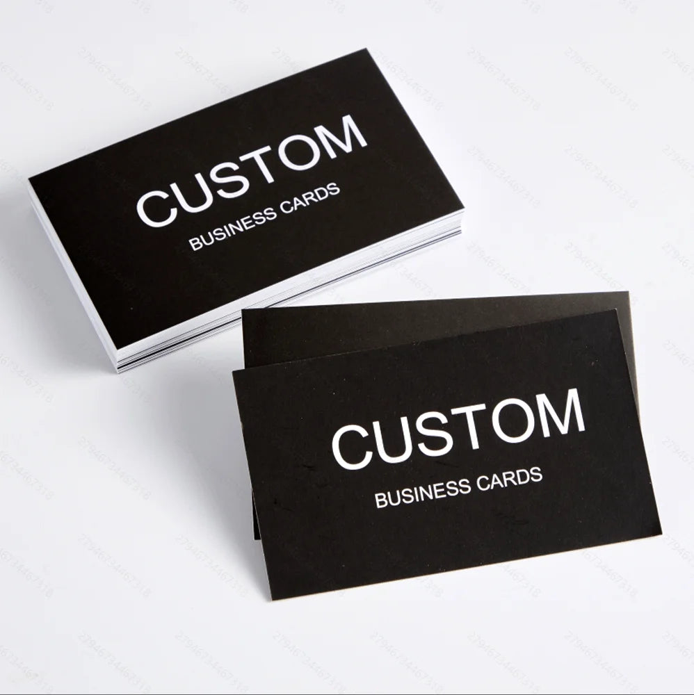 200/500/1000pcs Customizable Cards, Personalized Business Cards with Acrylic Storage Box, Matte Film Thank You Invitations