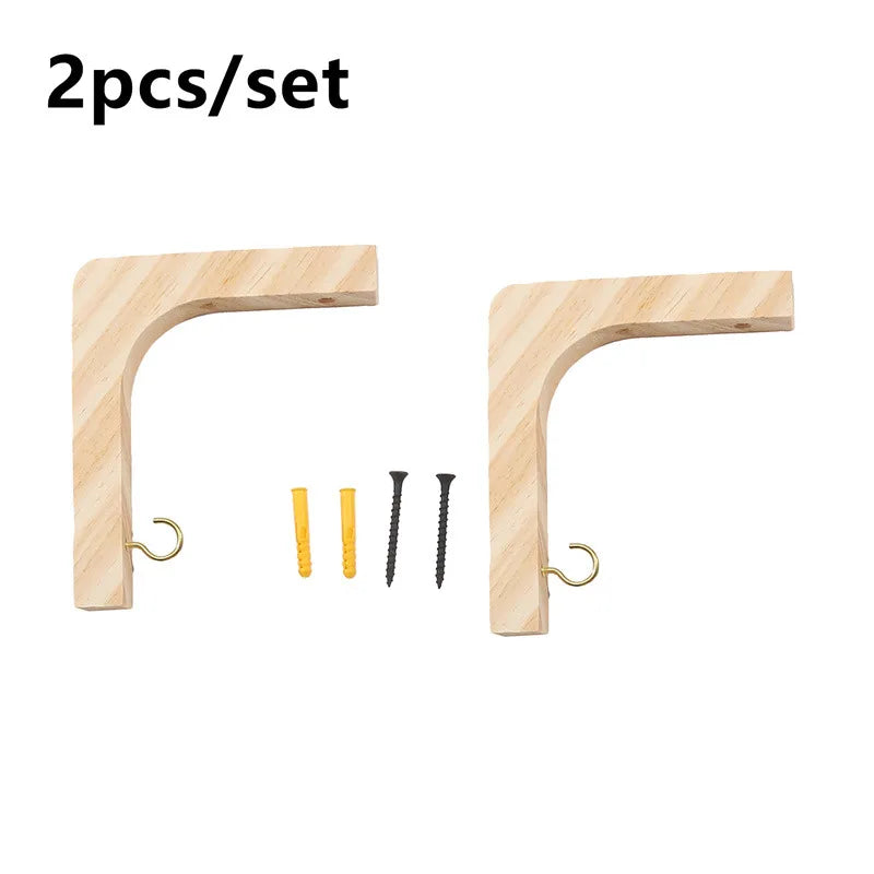 Nordic Natural Wood Wall Plant Hangers Hanging Flower Pot Hook Nordic Flower Bracket for Lanterns Wind Chimes Balcony Home De