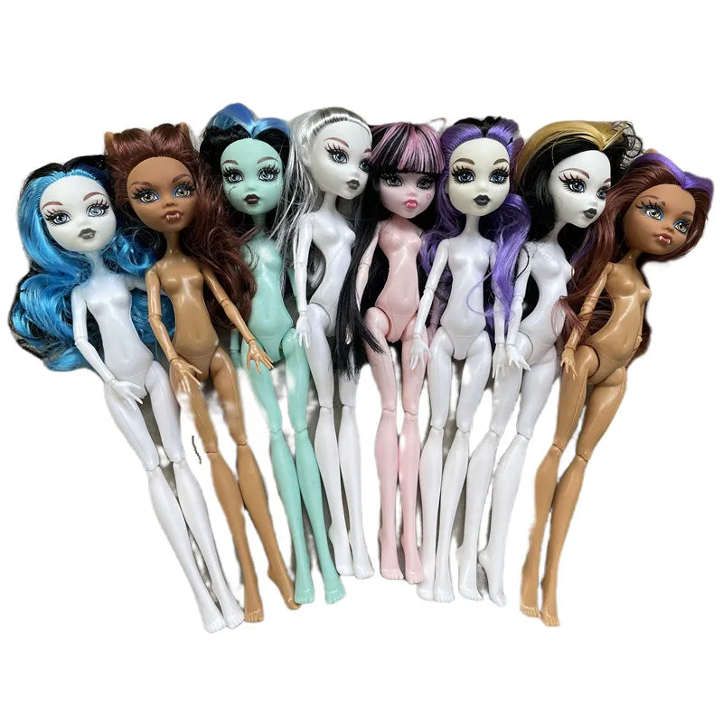 Multi-Joints Movable Doll Body Toy 23cm Doll Toy To Fit Many Heads White Green Brown Purple Monstering High Doll Body Cat hea