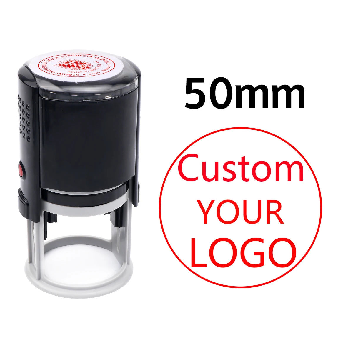 Custom Stamp Round Self Inking,Personalized Stamp 25/30/40/50mm Monogram LOGO Design Rubber Stampswith 4 Optional Ink Colors
