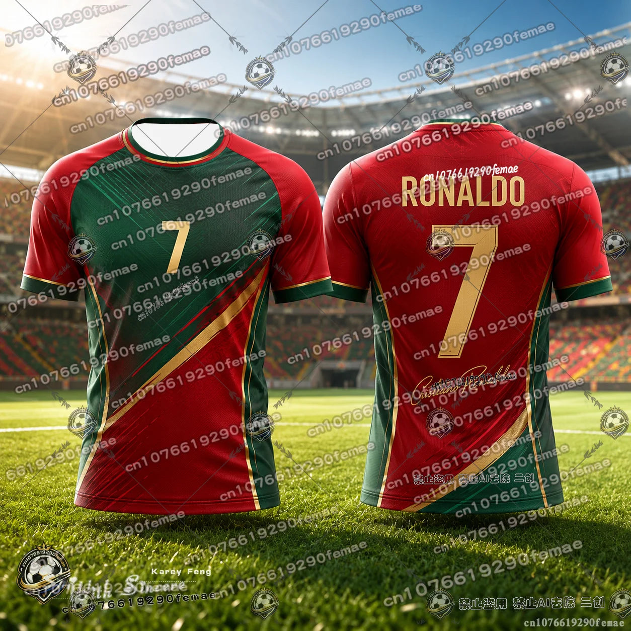 Ronaldo Football Jersey For Kids And Adults New Fan Commemorative Soccer Shirt Breathable Quick Dry Training Kids Tee