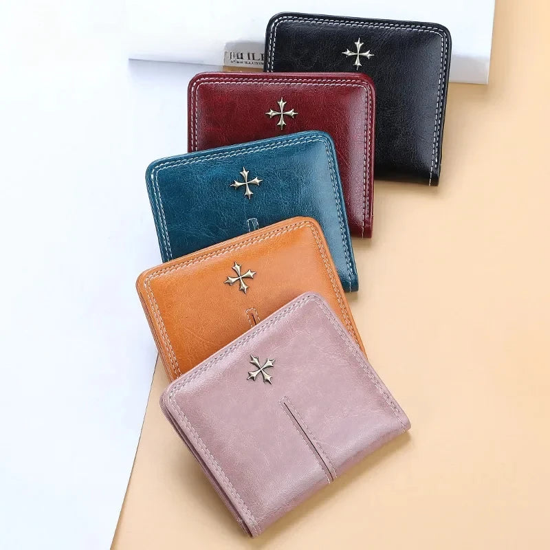 2025 Fashion Slim Women Wallets Mini Card Holder PU Leather Short Desigh High Quality Female Purse Coin Holder Women Wallets