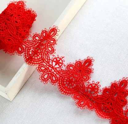 Width:6cm (2.40") High Quality DIY Pendant Handmade Clothing Lace Accessories Water Soluble Embroidery Lace Trims (ss-363) - 