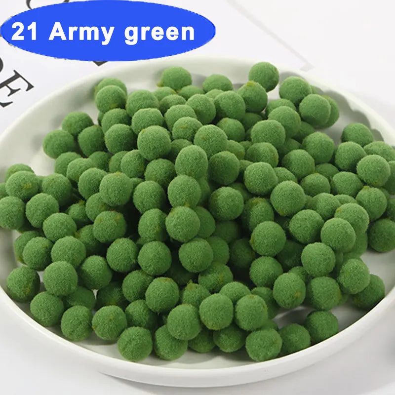 30-300Pcs Soft Pom Poms Fluffy Balls Pompon Mixed 40Colors Pompom Fur Ball for Kids DIY Craft Wedding Decor 8/10/15/20/25/30m