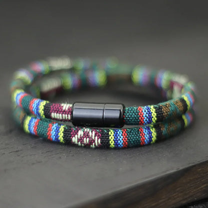 New In Men Bohemia Rope Bracelet Attract Magentic Braclet Adventure Survival Braslet Pulseras Hilo Hombre Beach Surf Brazalet