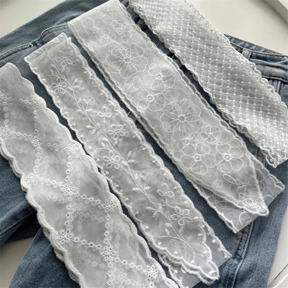 Sweet Lace Elastic Bow Tie Bohemian Waist Chain Belt for Women Fashion Sweater Chain Waist Seal Body Decor Accessories