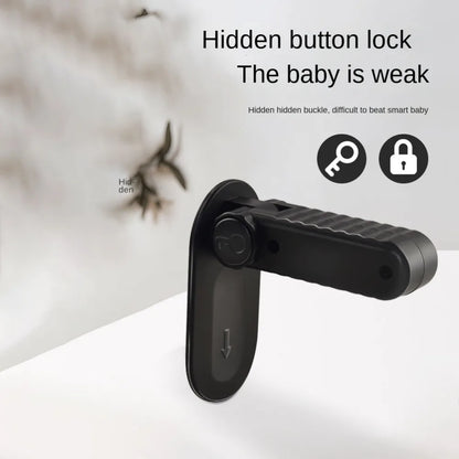 Non Punching Door Handle Safety Lock Protective Door Handle Concealed Buckle Lock Children's Pet Door Blocking Device