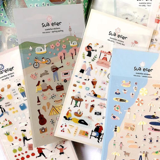 8-Sheet Quote Stickers For Journaling, DIY Art, Collage Album