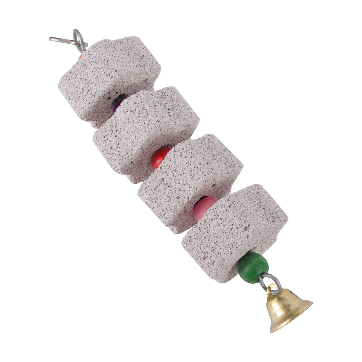 Stone Mineral for Ornament Parrot Pet Supplies Bird Cage Toy Grinding Stone Flower Shape Chew Bite Hang Style Parakeet Toy 1P