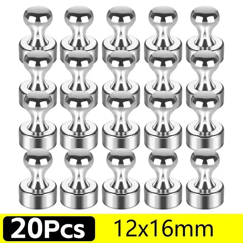 50/1Pcs Metal Strong Magnetic Pushpins Magnets Pin Whiteboard Fridge Thumbtack Power Magnet Sheets Push Pins for Office Schoo
