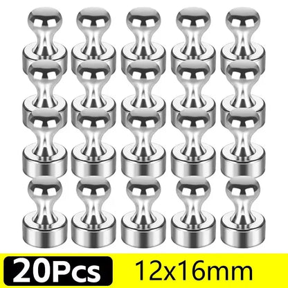 50/1Pcs Metal Strong Magnetic Pushpins Magnets Pin Whiteboard Fridge Thumbtack Power Magnet Sheets Push Pins for Office Schoo