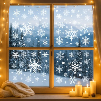 Christmas Decor Window Snowflake Stickers Wall Sticker Glass Window Stickers for Christmas Supplies Home Room New Year Gift