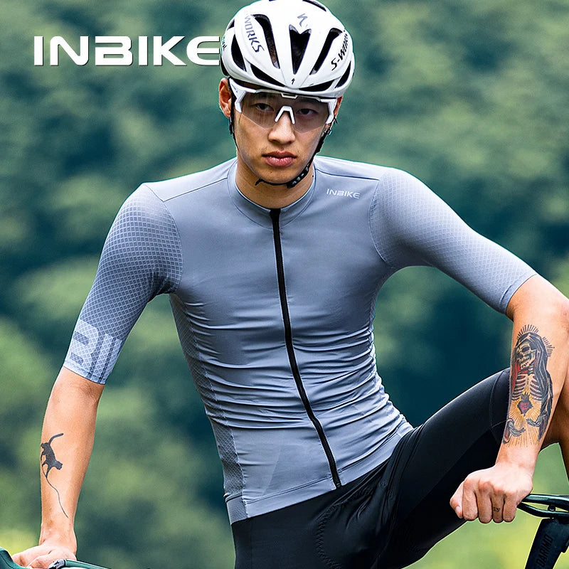 INBIKE Short Sleeve Bicycle Jersey Man Summer Road Cycling Jersey Clothes For Men MTB Mountain Bicycle Sportswear Male Clothi