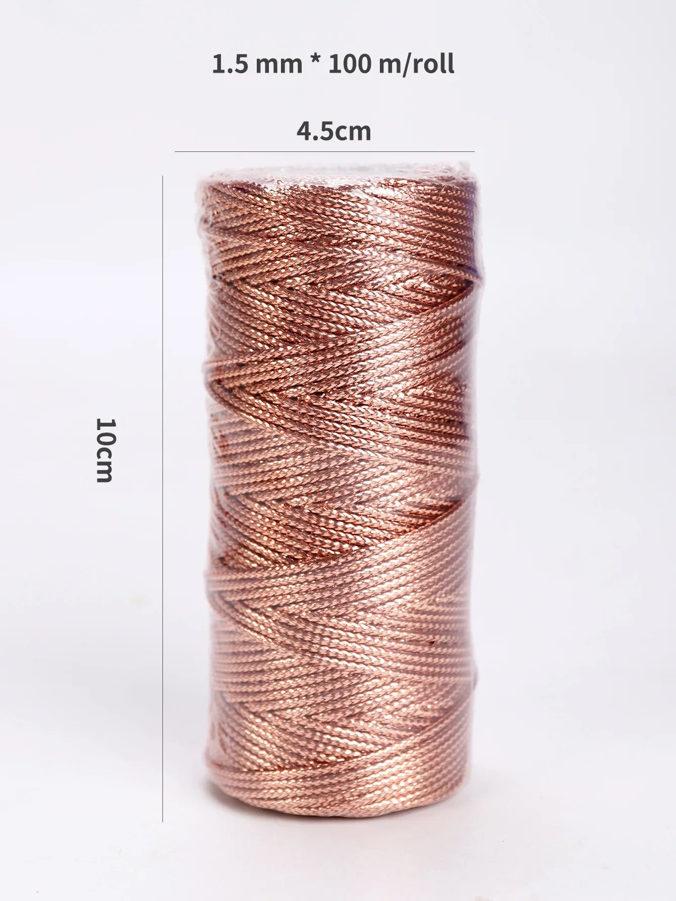 1.5mm 100M Gold Silver Macrame Cord Rope String for Sewing DIY Rope 100M Macrame Rope String for Sewing and Crafts Thread Twi
