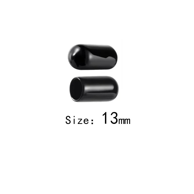 10-50pcs PVC Rubber End Caps, 3-25mm Threaded Pipe Caps, Steel Plastic Pipe Protector Tips, Assorted Size Kit - 13mm / 50pcs
