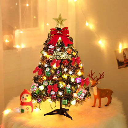 50cm Christmas Tree Set Christmas Decor With Lights Desktop Mini Christmas Tree Ornaments New Year Party Decoration Gift Navi